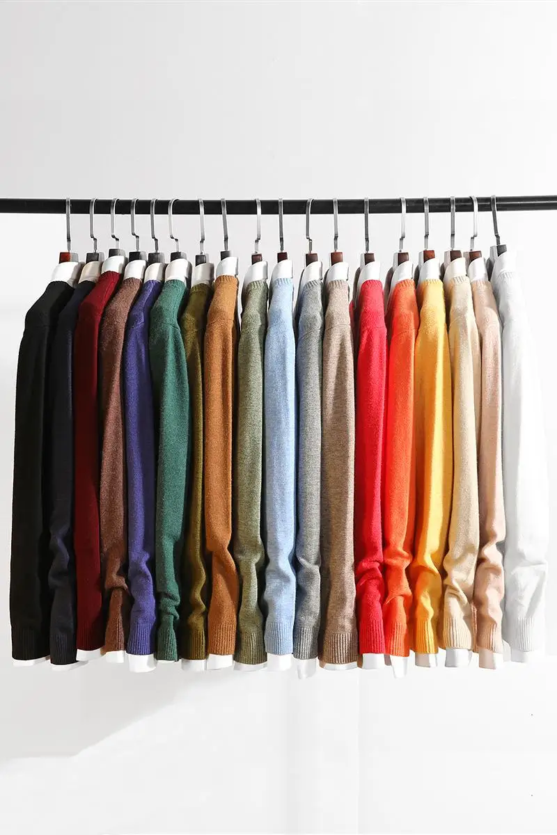 Мужской кашемировый свитер пуловер 18 цветов на осень и зиму одежда для мужчин