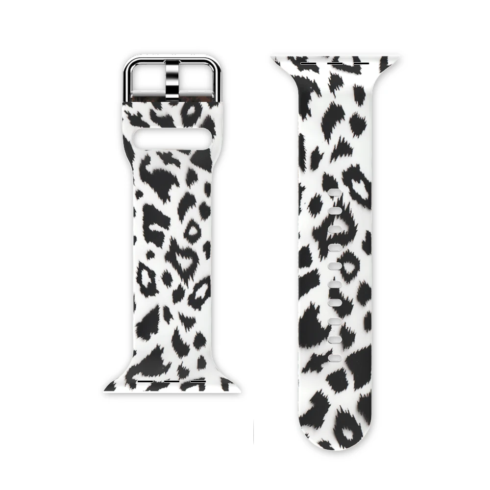 Color Printed Silicone Strap For Apple watch 6 SE 38mm 44mm Sport Bracelet Replacement Band For iwatch 5 4 3 40mm 42mm Wristband