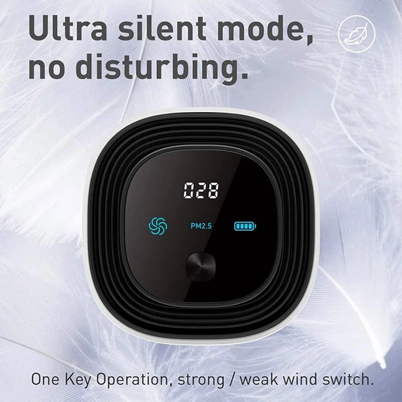 

Wireless ligent Air Purifier & Ionizer PM2.5 Quality Monitor Car