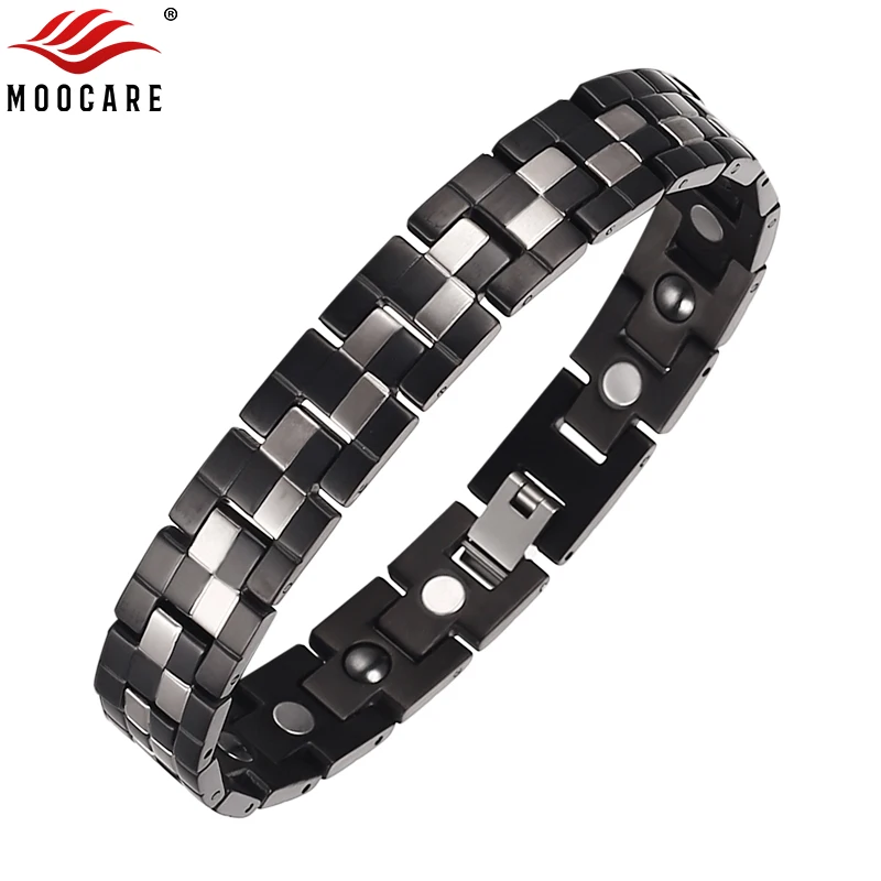 Moocare модный мужской магнитный энергетический Браслет здоровье Магнитная терапия