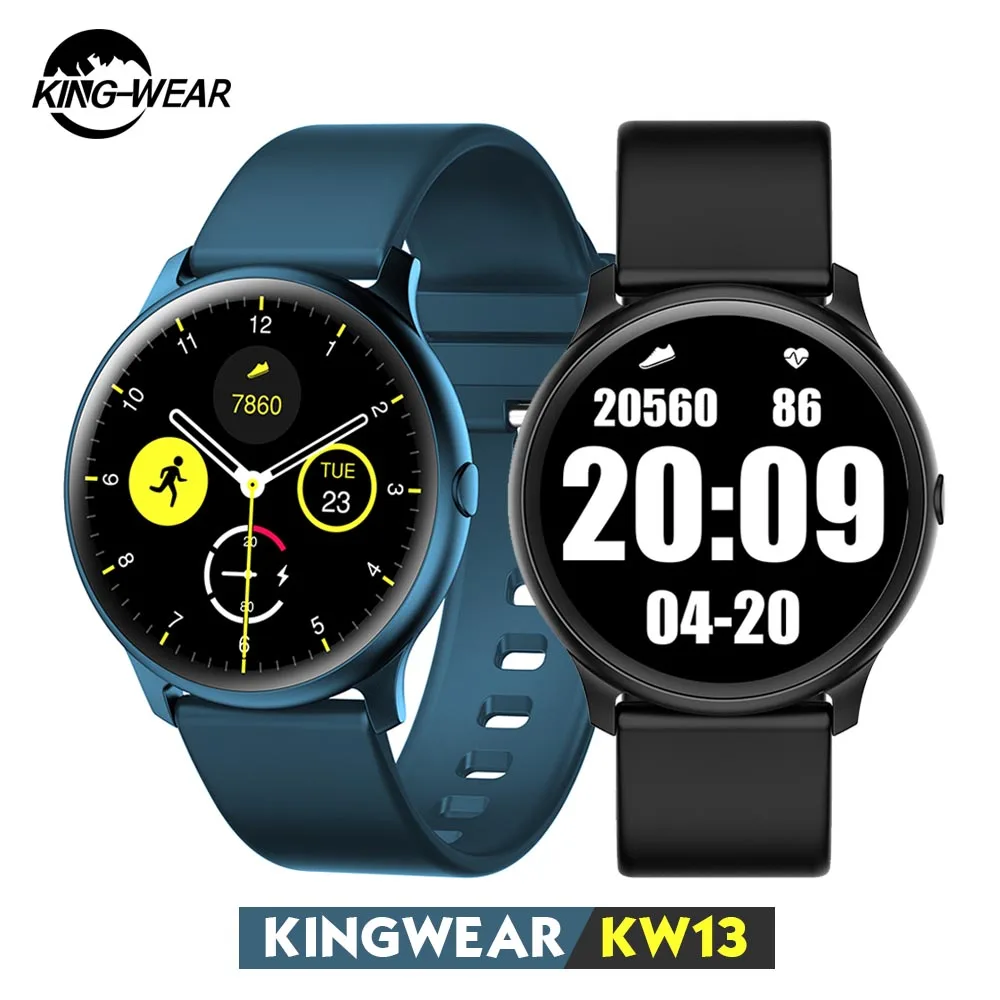 KINGWEAR Смарт часы 1 2 ''сенсорный экран для сердечного ритма умные IP68