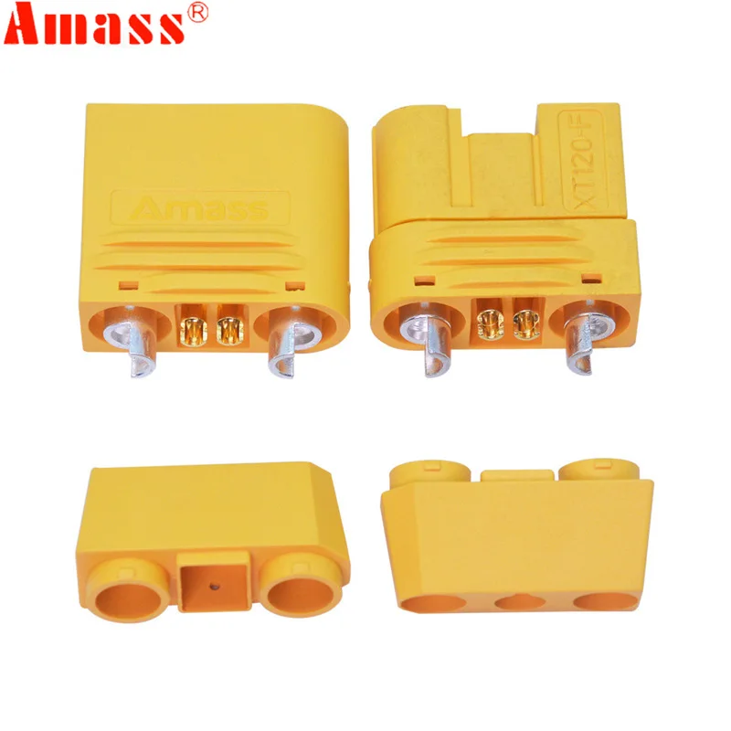 5 пар Amass XT120 (2 + 2) 60A большой ток Lipo разъем для аккумулятора Папа мама обшитая вилка