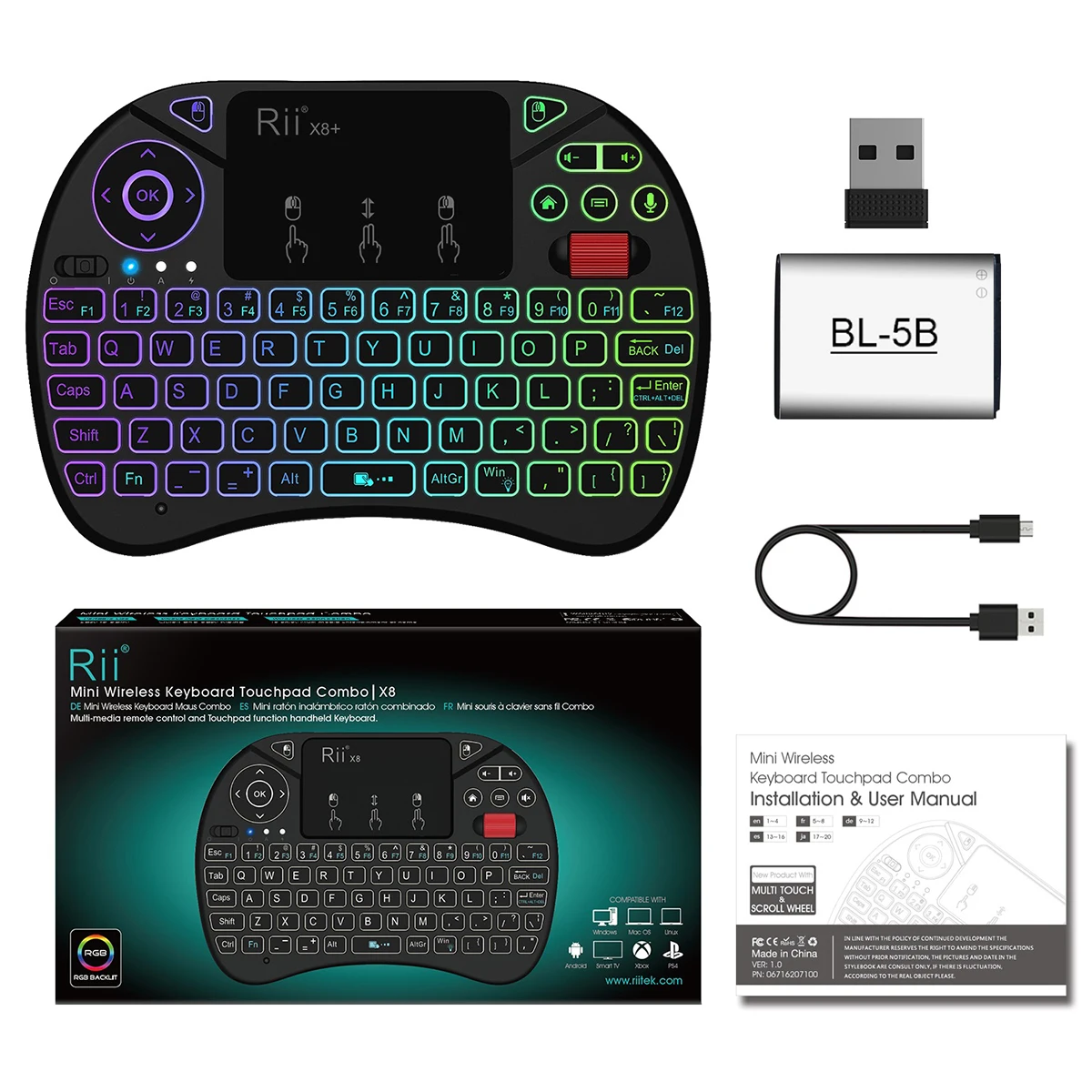 + 2.4g, com touchpad, pesquisa por voz,