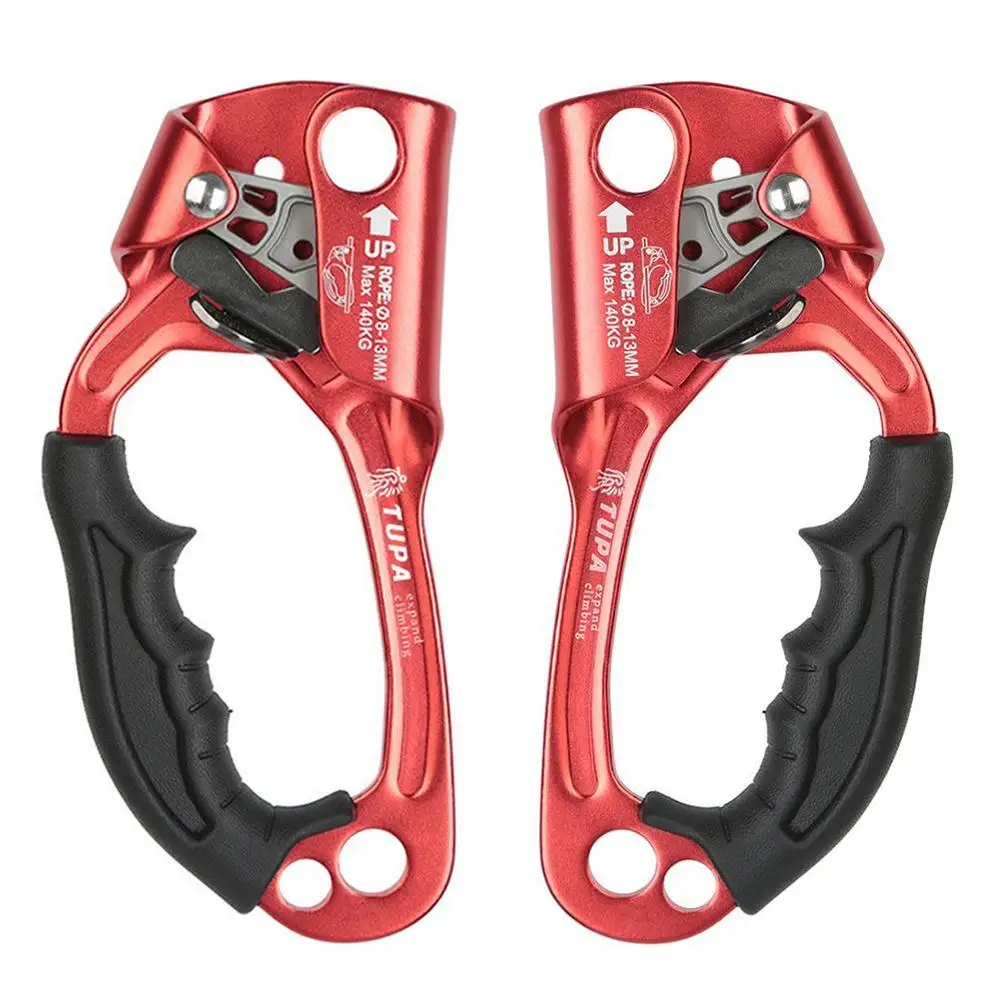 

2020 New Outdoor Sports Rock Climbing Straight Right/Left Hand Ascender Device Mountaineer Handle Ascender Climbing Rope Tools