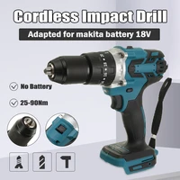 18v 3 in electric cordless impact drill 13mm rechargable electric screwdriver drill li ion battery for makita battery