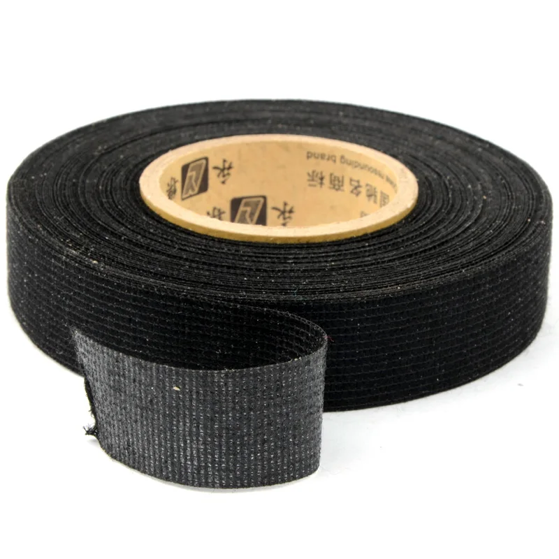 

1pc Car Heat-resistant Adhesive Cloth Fabric Tape, Electrical Tape Auto Cable Looms Wiring Harness Protection Fabric Tape