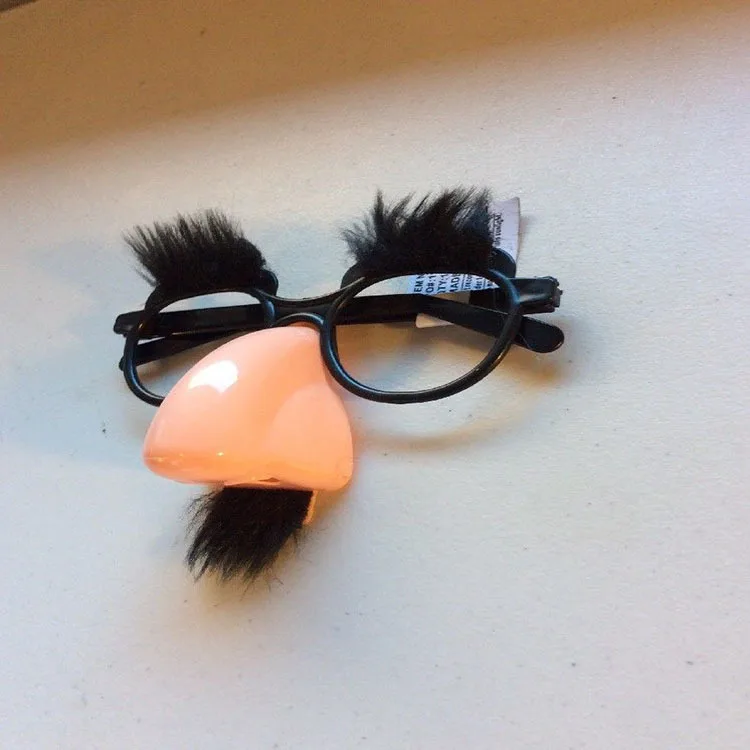 Familysky Хэллоуин фальшивая маска Забавные очки круглая рамка свисток усы выдувание