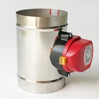 Демпферная заслонка из нержавеющей стали, 80 мм, для вентиляционных труб, 220 В