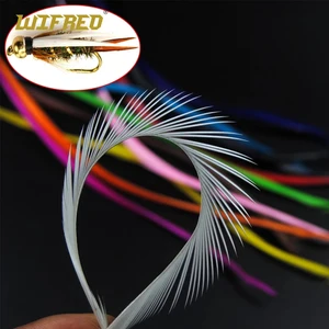 12 шт., чехол с изображением гусиных перьев Bios, принца, нимфы, хвоста, крыла, камень, материал для вязания мух, черный, белый, коричневый, красный, зеленый, красный, синий