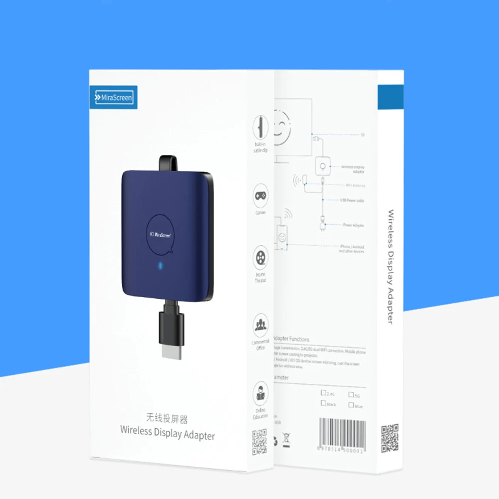 

4K MiraScreen TV Stick Dongle 1080P HDMI-compatible WiFi Miracast Display Receiver for Android IOS Mac Television Accessories