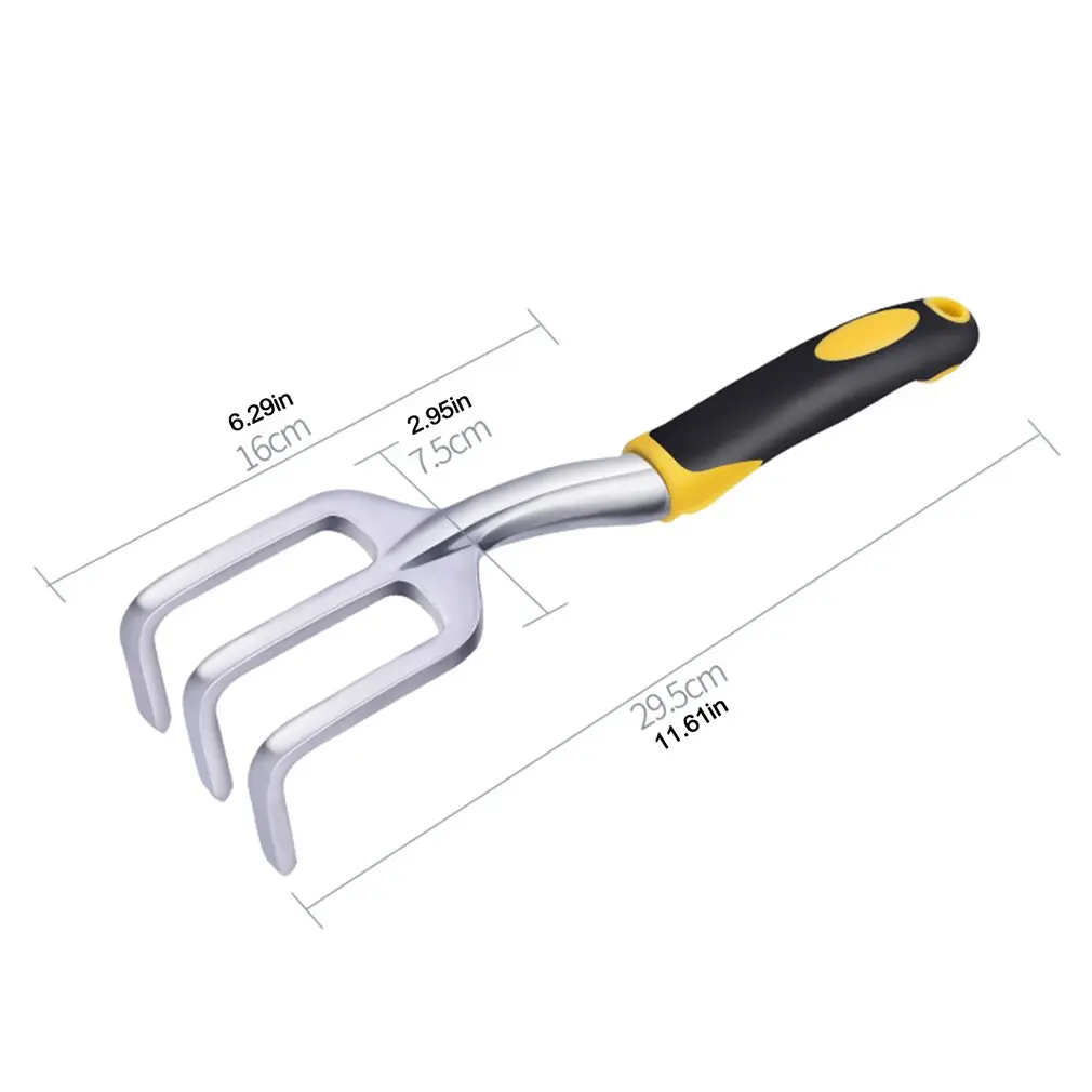 

Aluminum Alloy Garden Tool Silicone Two-color Handle Weeder Tool Farmland Garden Lawn Transplant 4pcs/set