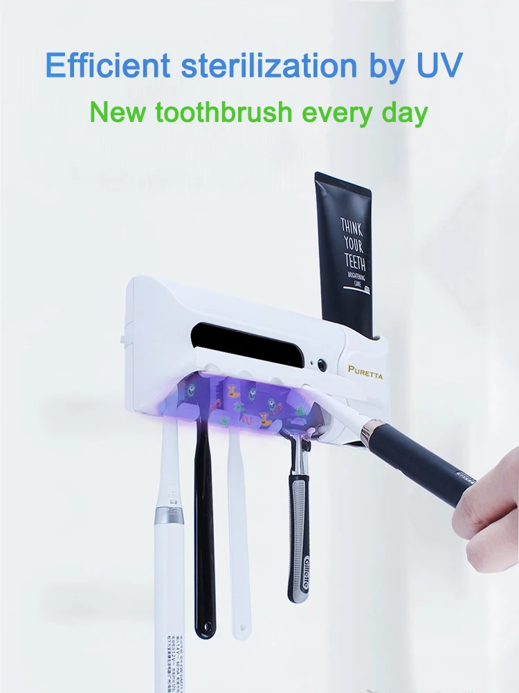Интеллектуальный Антибактериальный держатель ультрафиолетовой зубной щетки