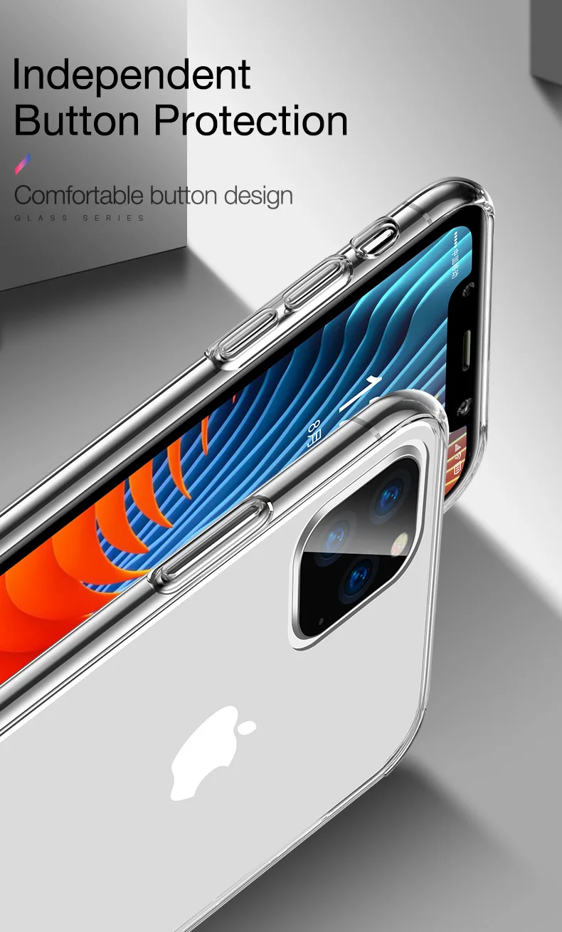 Ультратонкий Прозрачный мягкий ТПУ чехол для iPhone 11 Pro XR XS Max X 7 8 6 6s Plus 5 5S 5c SE 4 4S прозрачный защитный силиконовый чехол