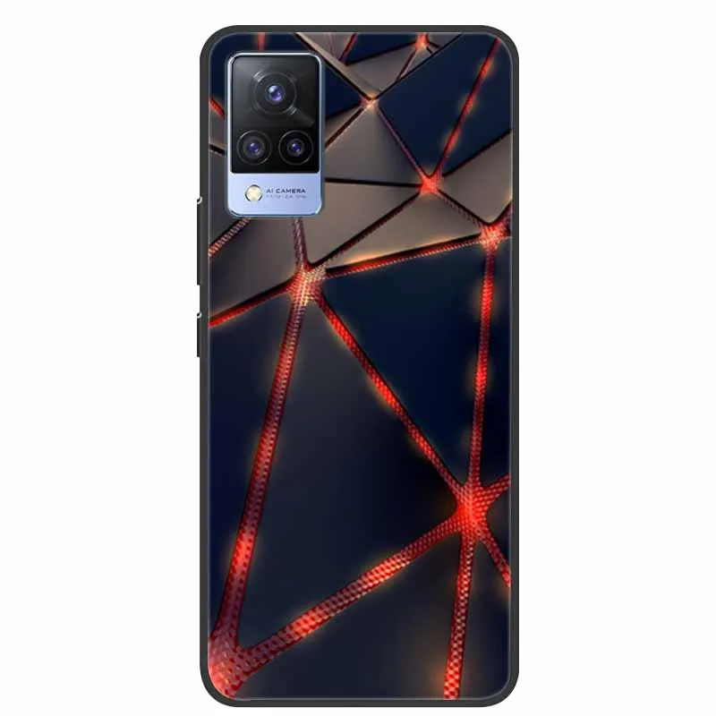 Черный силиконовый чехол для Vivo S9 V21 V21e телефона s Cover V 21 e S 9 милый мультяшный