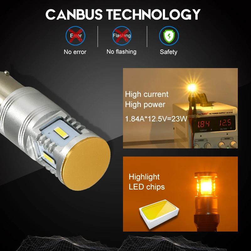 CNSUNNY светильник 2 шт. Canbus светодиодный 1156 BAU15S P21W PY21W автомобильный указатель