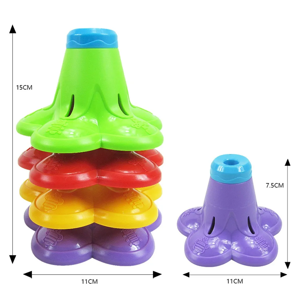 

8pcs Funny Stacking Cups Animal Indoor Outdoor Beach Bathtub Toy For Chidren Baby Bath Toys #c Wholesale