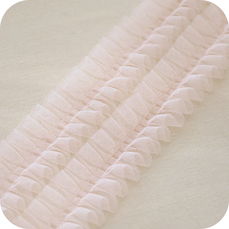 1 метр плиссированная сетчатая кружевная лента из органзы ширина = 5 см 2 дюйма