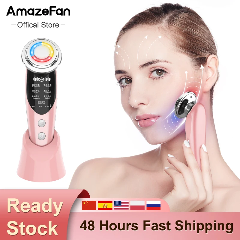 aliexpress.com - AmazeFan7in1RF&EMS Radio Mesotherapy Electroporation lifting Beauty LED Face Skin Rejuvenation Remover Wrinkle Radio Frequency