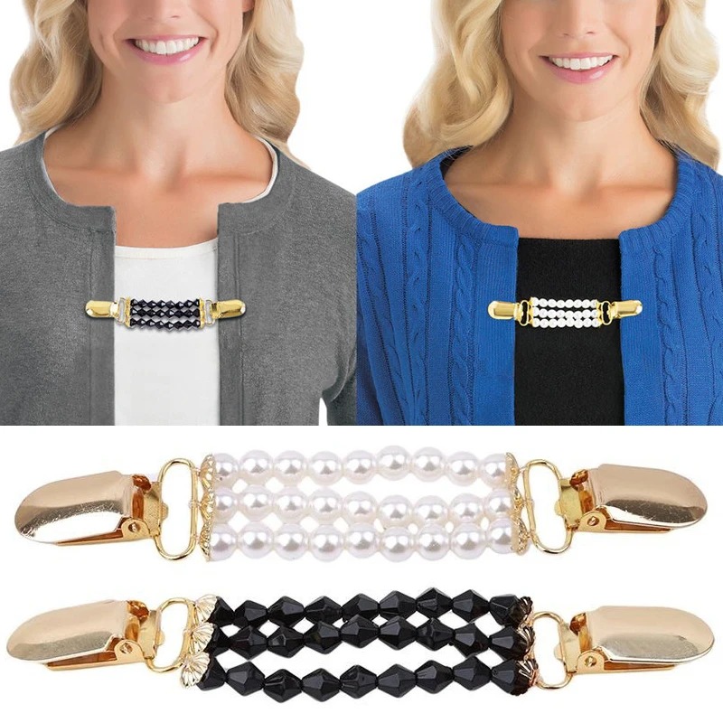 Брошь для шали зажимы женский воротник Ретро жемчуг Хрустальная утка