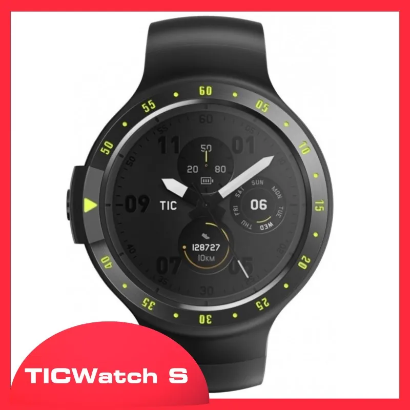Смарт часы TicWatch S Bluetoothgps Android и iOS Google Wear OS IP67 Водонепроницаемый|Смарт-часы| |