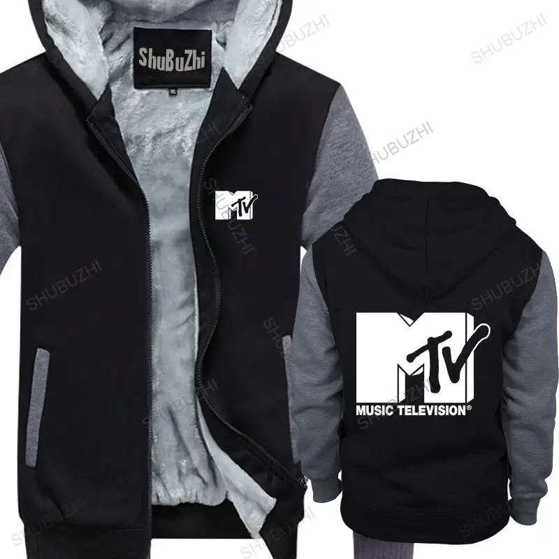 

cotton man hoodies winter jacket Mtv Throwback jacket Retro 80S 90S Bands Pop Music Tv Culture warm coat men shubuzhi sweatshirt