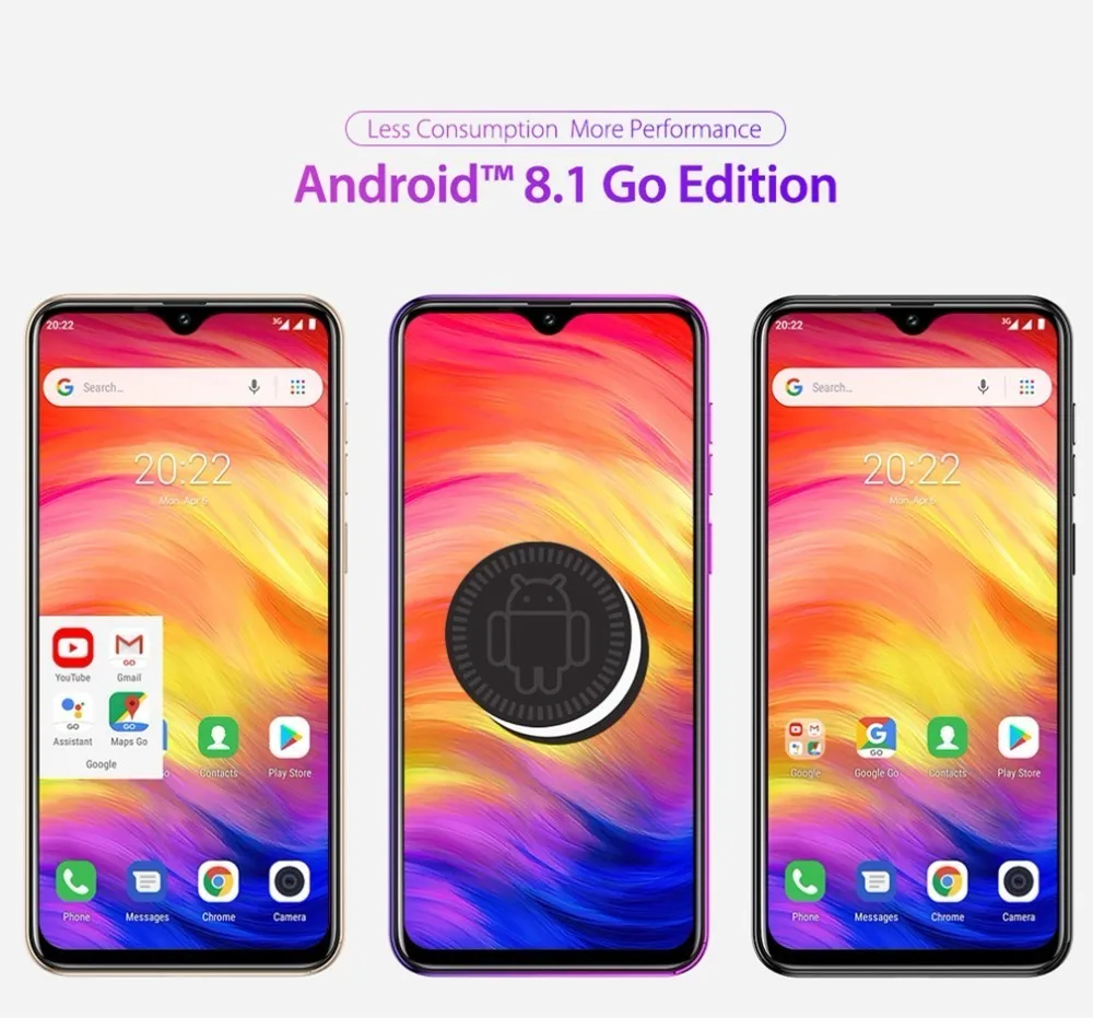 Смартфон Ulefone Note 7, 6,1 дюймов, экран в виде капли воды, 19:9, 1 Гб+ 16 ГБ, четырехъядерный процессор MT6580A, 3500 мАч, мобильный телефон Android GO