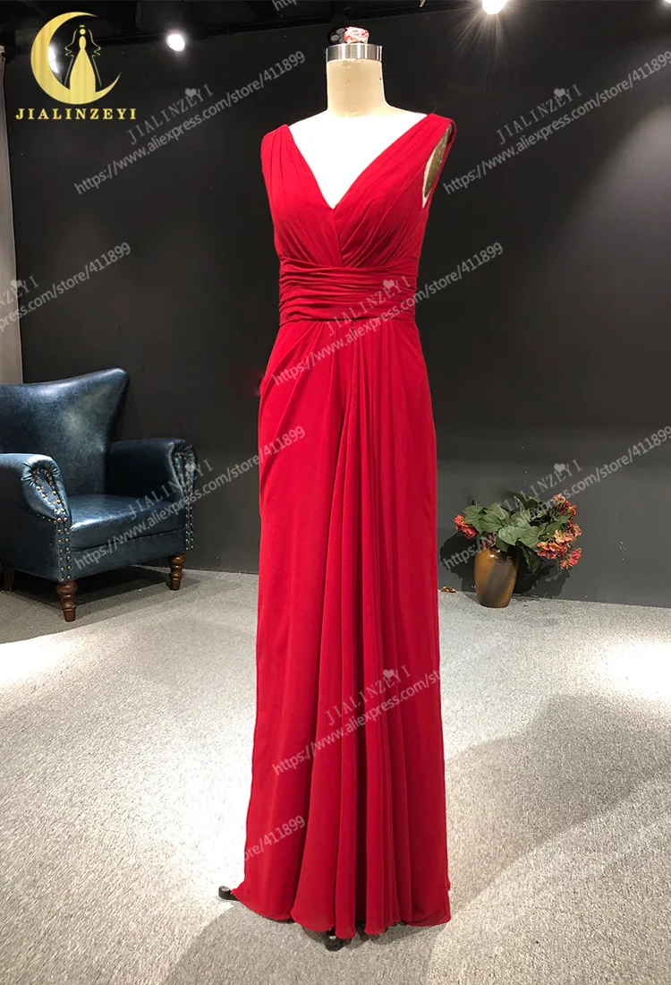 Rhine real Pictures Two Pieces Red Cape with Crystal arabic formal dress evening dresses long