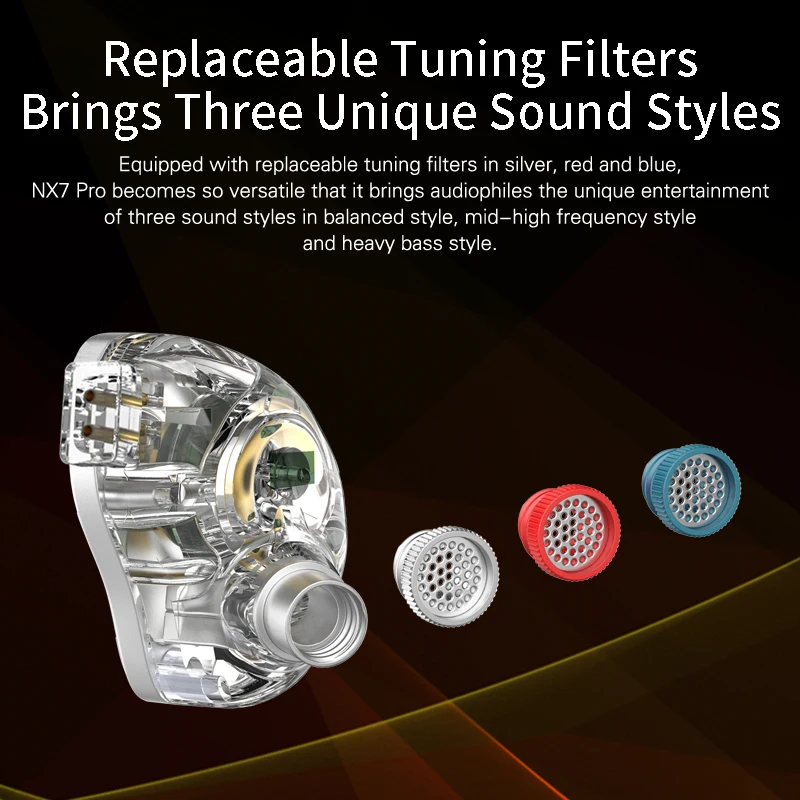 NiceHCK NX7 Pro HIFI Earphone 4BA+Dual CNT Dynamic+Piezoelectric Ceramics Hybrid 7 Driver Replaceable Filter Facepanel IEM Stage |