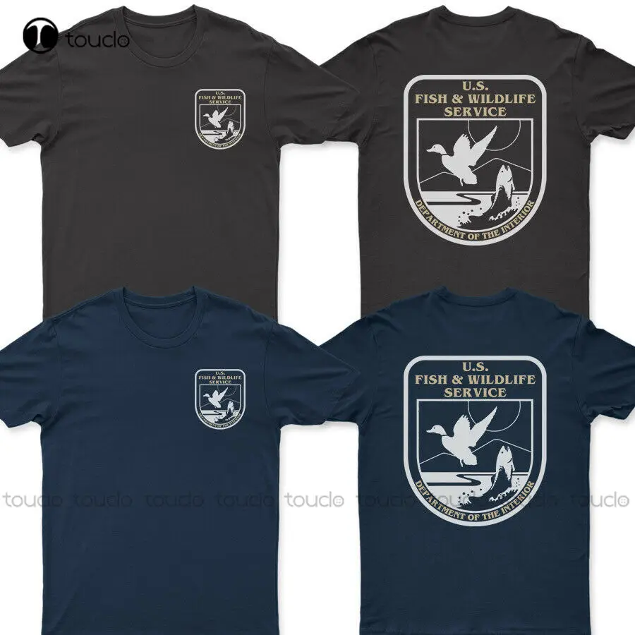 

New Us Fish & Wildlife Service T - Shirt T-Shirts For Men Graphic Cotton Tee Shirts S-5Xl