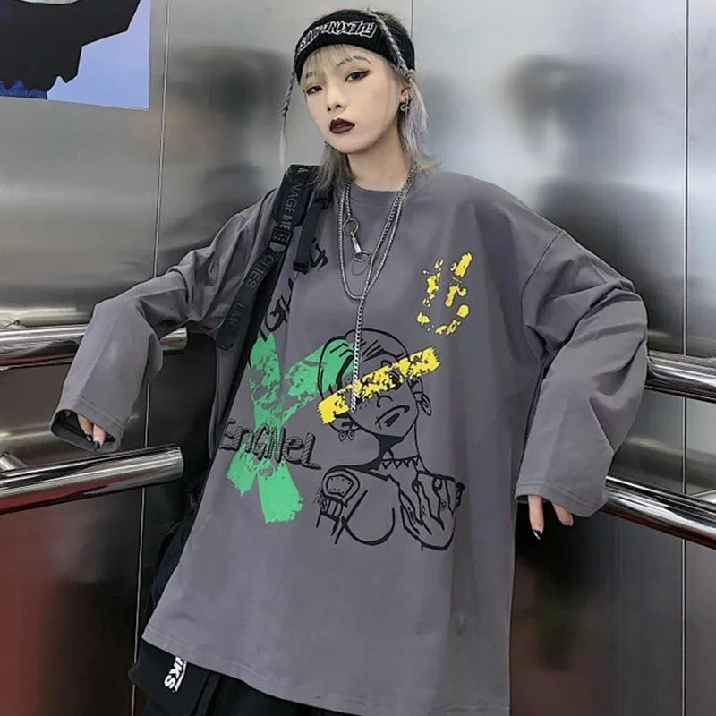 NiceMix 2020 в Корейском стиле Уличная женская обувь Осенние футболки панк женские