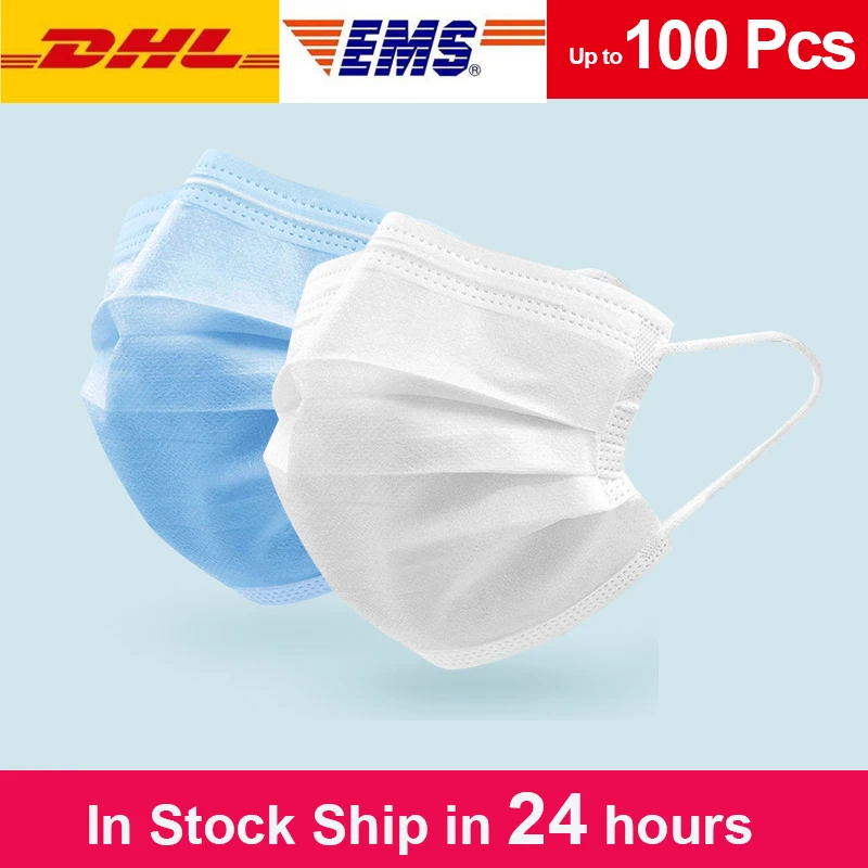 Одноразовая Защитная маска для лица 3-слойная защитная респиратор дышащая