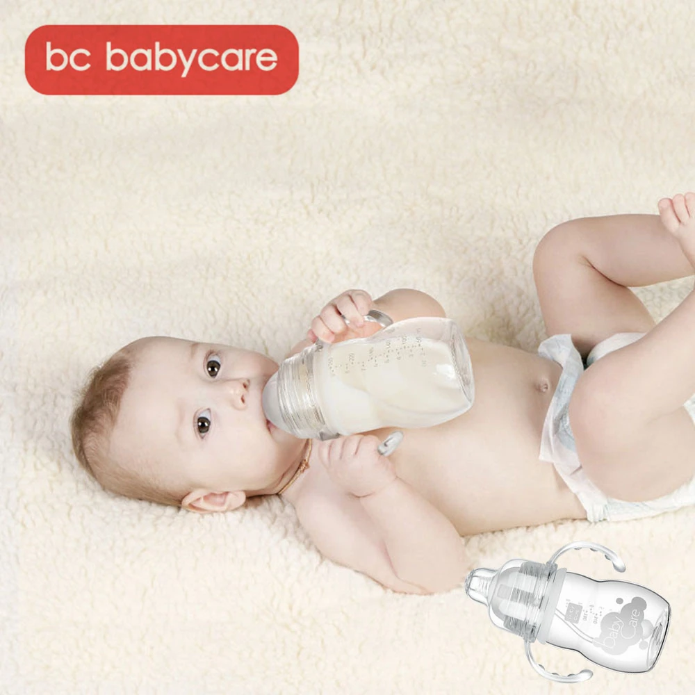 Бутылочка детская из мягкого силикона с широким горлом и ручкой|Бутылки| |