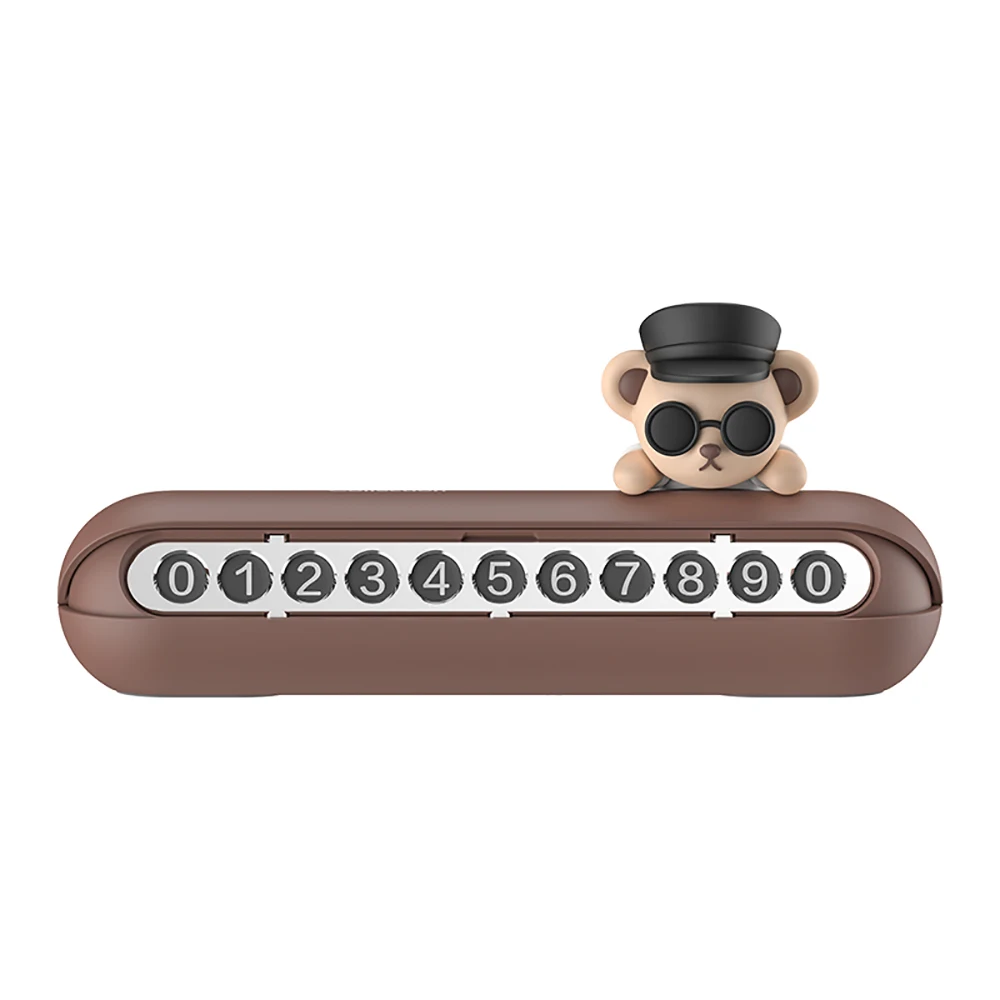 Автомобильный временный телефон номерная табличка для парковки Teddy Bear