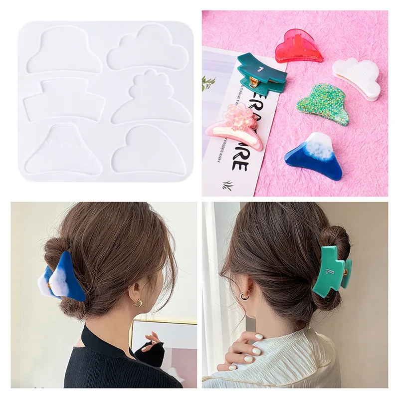 

Diy Epoxy Resin Silicone Mold Hairclaw Hairpin Handmade Hairclips Casting Mould Jewelry Ornaments Making Tools