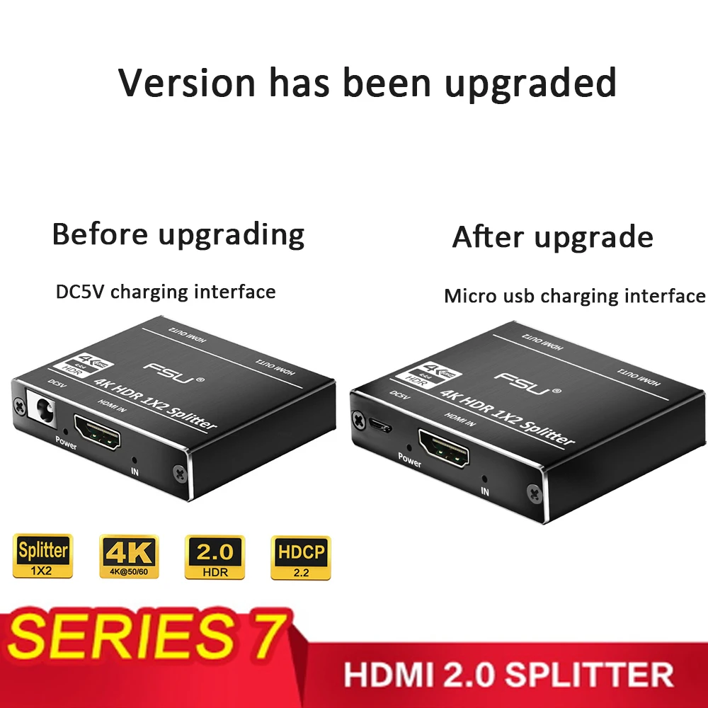 HDMI сплиттер 4K переключатель двухсторонний 1x2 адаптер аудио удлинитель видео