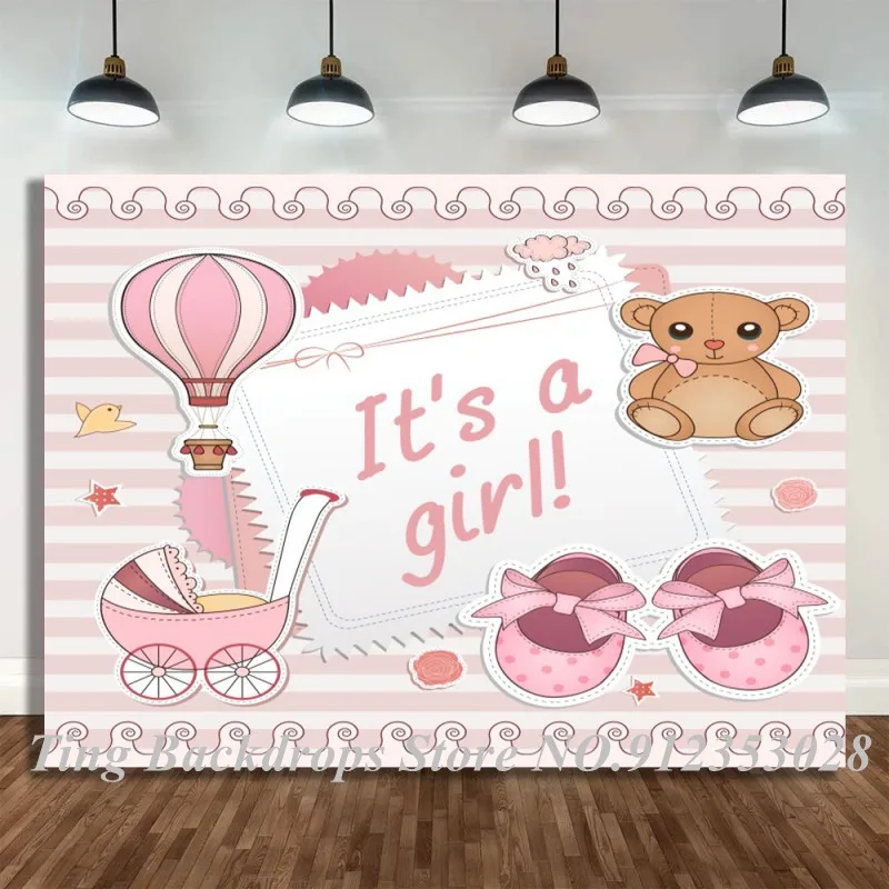 

Виниловый фон для фотографирования новорожденных с изображением милого медведя