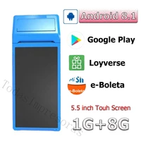 new android 8 1 pos terminal printers receipt handheld pda machine wifi 3g bt data collector portable barcode scanner all in one