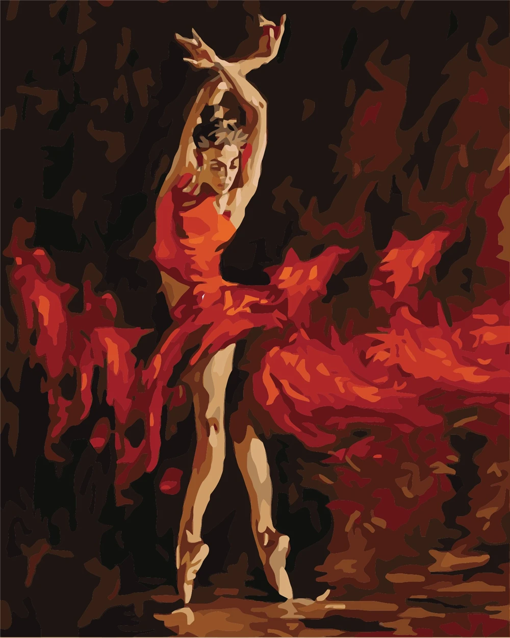 

Dancer A Painting By Numbers Kits Picture Diy Frame Home Decoration Coloring By Numbers Flower Girl Handpainted