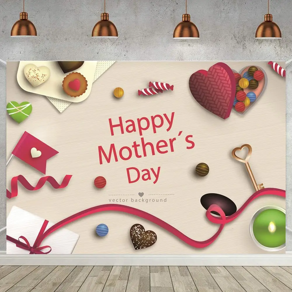 

Любовь подарок для мамы конверт доска фон для фотосъемки с изображением Счастливый День матери номер Декор Vinly Backdrop для ужин вечерние Семья событие