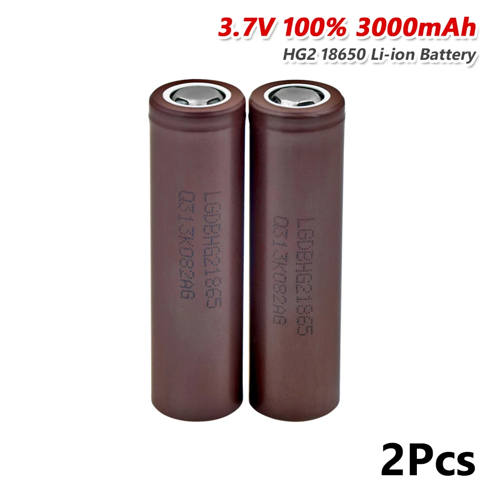 1/2/4/6/8/10 шт. 18650 Батарея 3,7 V 3000 мА/ч, литий зарядки Перезаряжаемые батарейки литий-ионный аккумулятор для фонарика Мощность Банк фонарь - Цвет: 2pcs