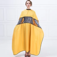 hight quailty hair cape salon round collar barbers cape waterproof hairdressing cloth with transparent design hairstylist cape