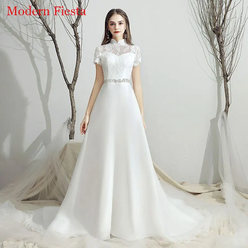 

New Style Elegant Vintage Lace Wedding Dress Vestido De Novia Bride To Be Robe De Mariée suknia ślubna MF0189
