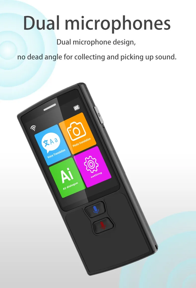 Переводчик голоса экран 2 4 дюйма фото перевод умный переводчик 82 многоязычный