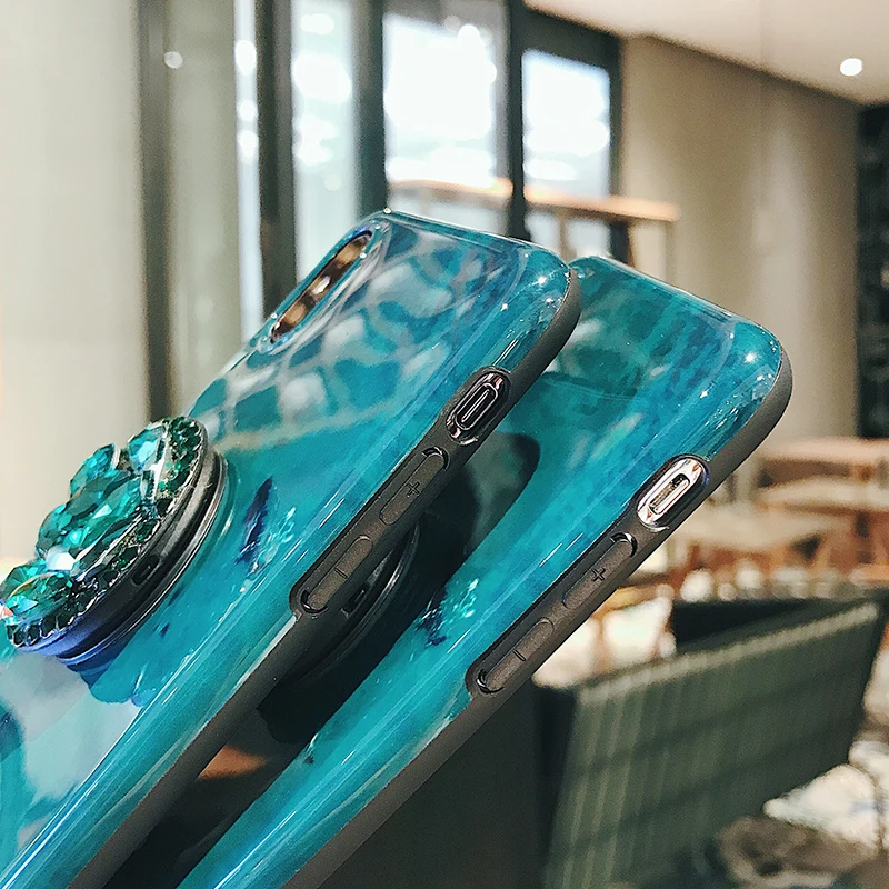 For Huawei Nova 7 Pro 7i Nova7 se Honor Play 3 3E 4T V30 Rhinestone Ring Holder Silicon Soft Phone Case With Strap | Мобильные