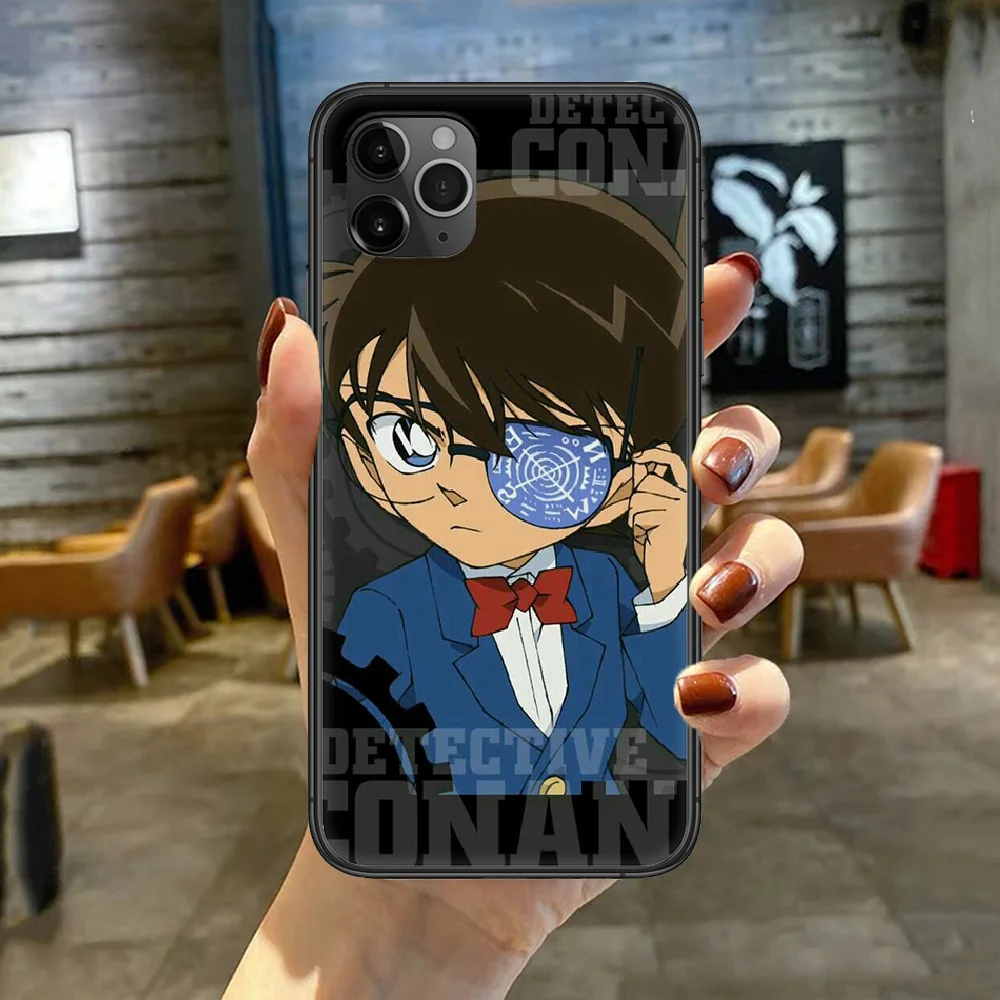 

Anime Detective Conan Phone Case Cover For Iphone 5 5S 6 6S PLUS 7 8 11 12 Mini X XR XS PRO SE 2020 MAX black Back Soft Etui 3D