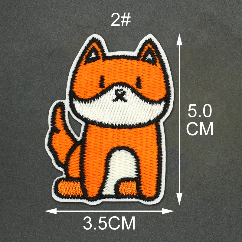 6 шт. аминовая Вышивка Животных Мультяшные железные нашивки для одежды детские