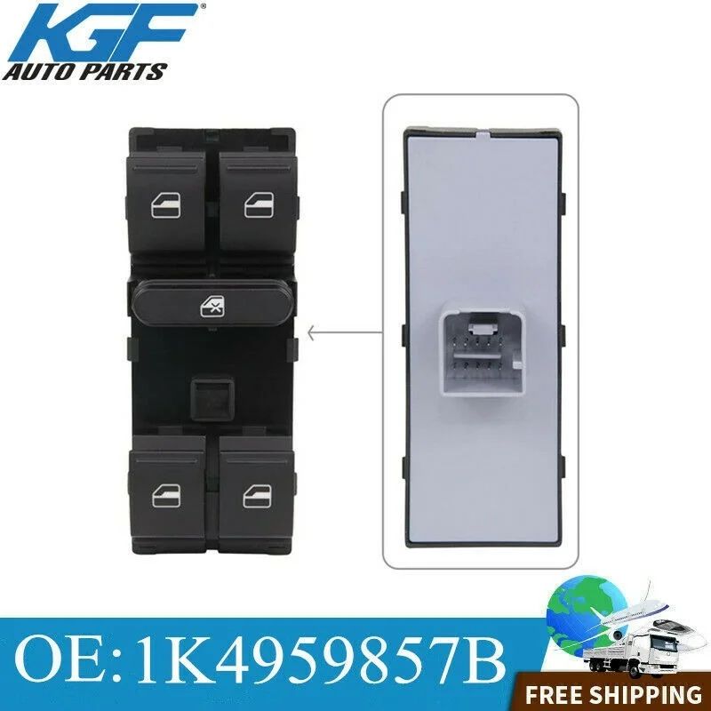 

Driver Power Window Control Switch For Left VW Jetta SE Passat LED CC 1K4959857B