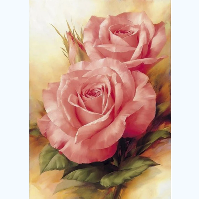 

Colorful Flowers New Arrival Large DIY Crystal Full Drill Square 5D Diamond Painting 3d Cross Stitch Kit Mosaic Round Rhinestone