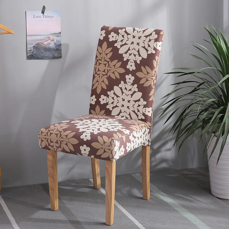 Чехол для кухонного обеденного стула из спандекса чехол с принтом защитный