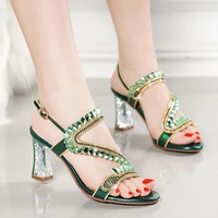 koovan crystal sandals womens shoes 2021 summer new high heel fashion diamond set women shoes girls sandals fashion